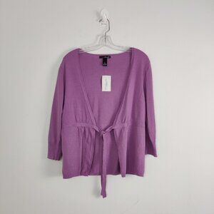 Willi Smith Lavender Wrap Cardigan - Size XL